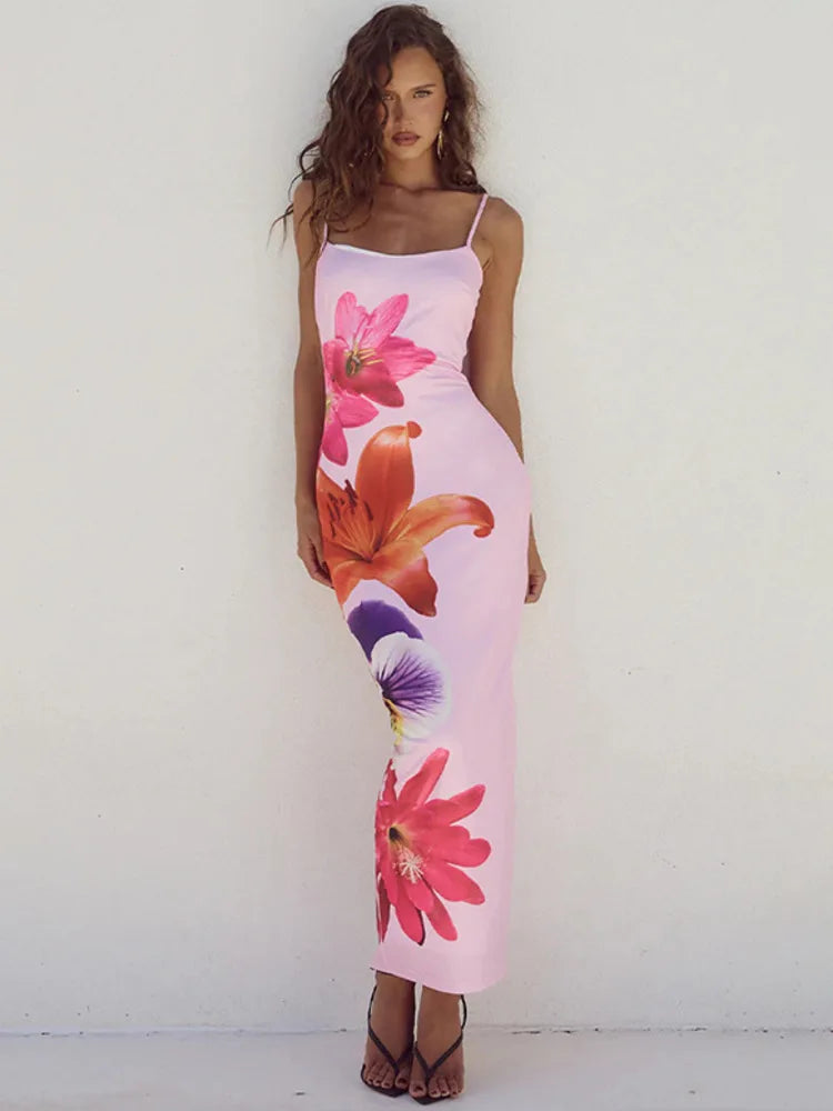 Robe midi fleurie