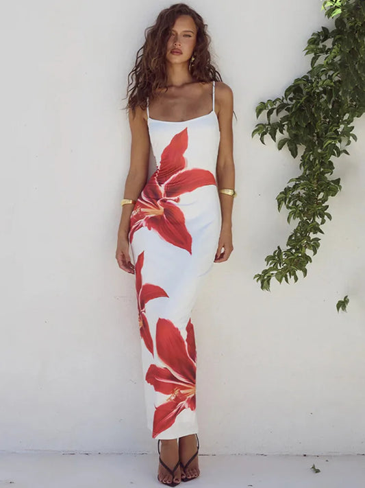 Robe midi fleurie