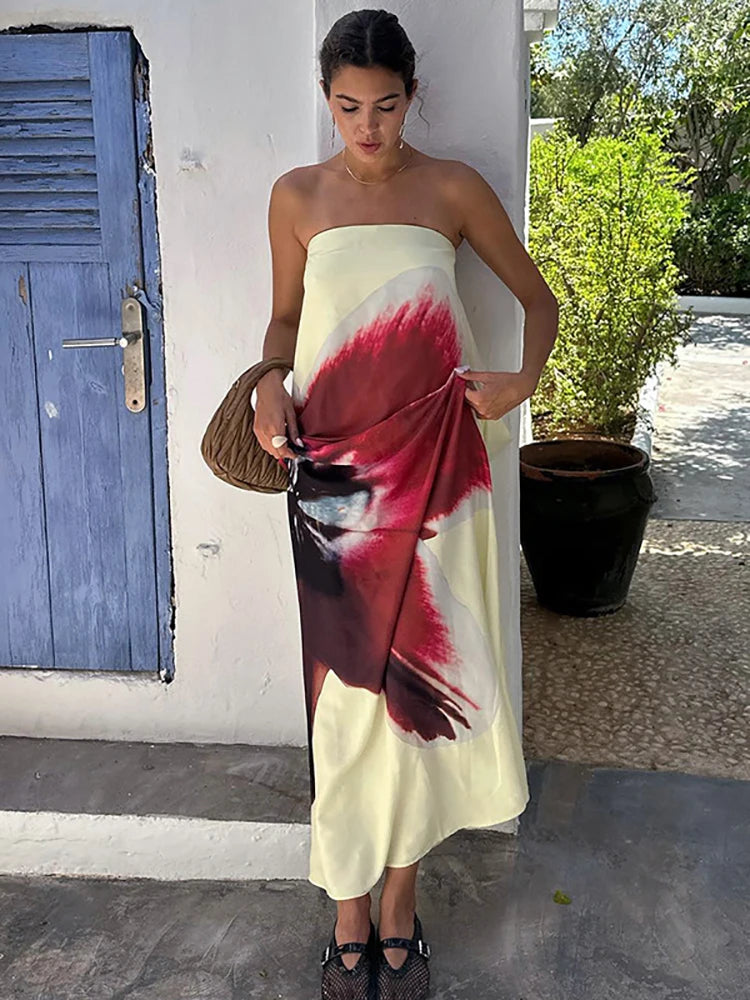Robe maxi à fleur