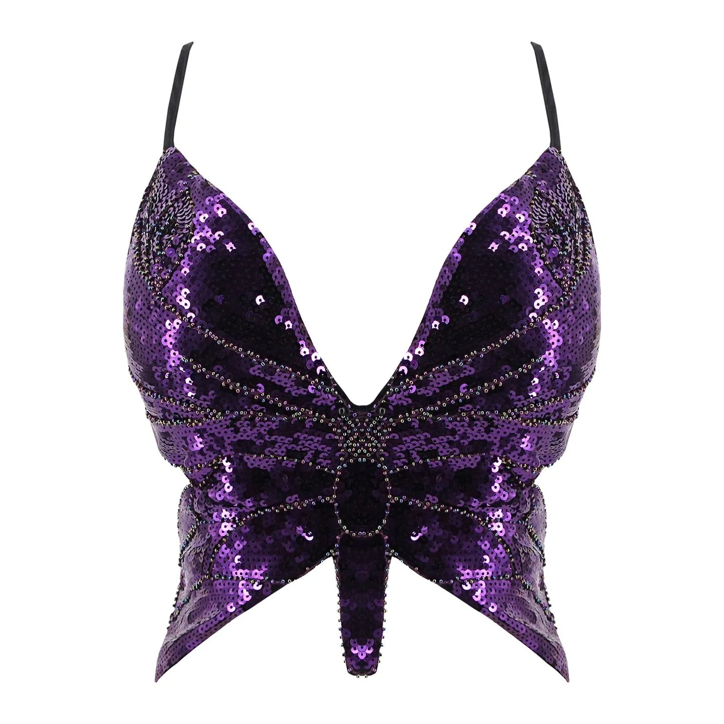 Top sequin papillon V2