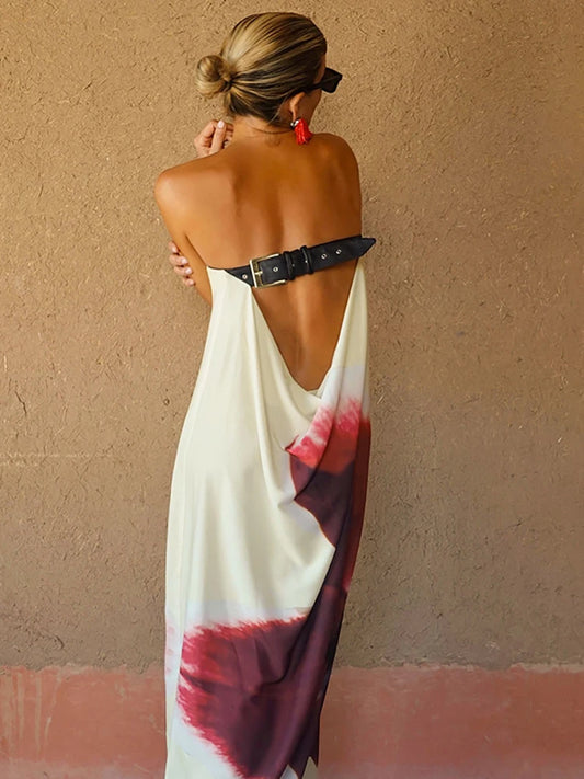 Robe maxi à fleur