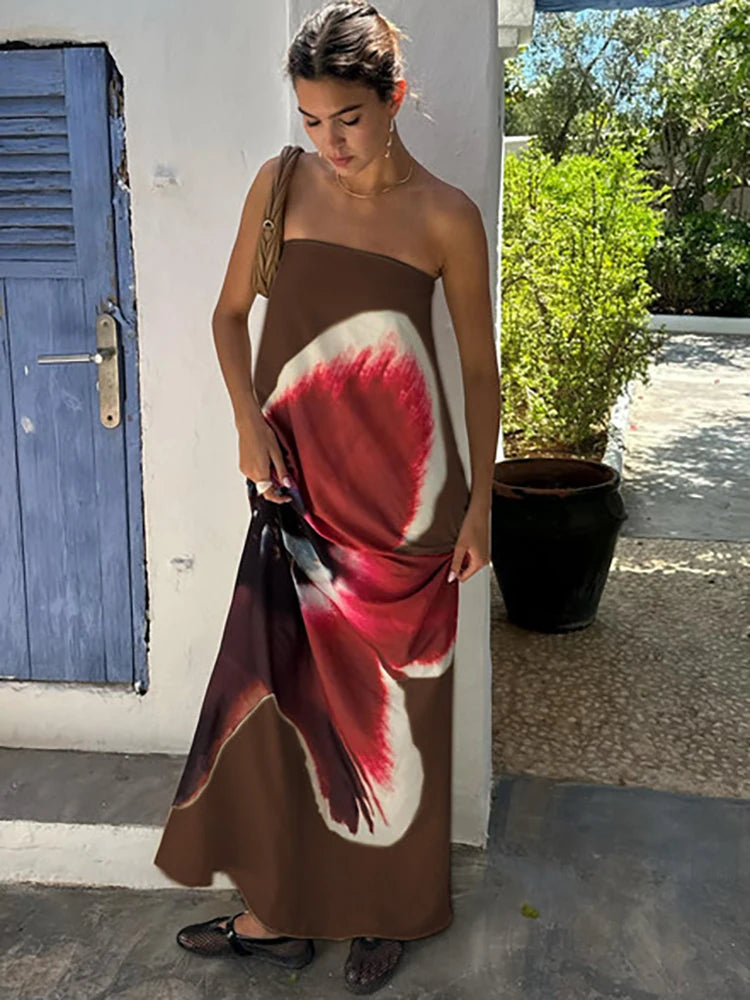 Robe maxi à fleur