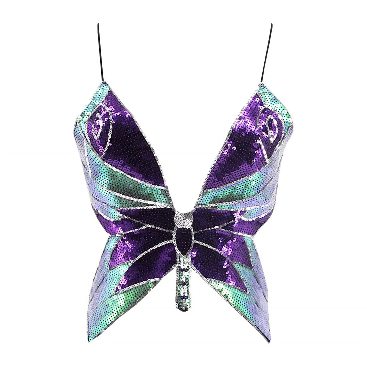 Top sequin papillon V2
