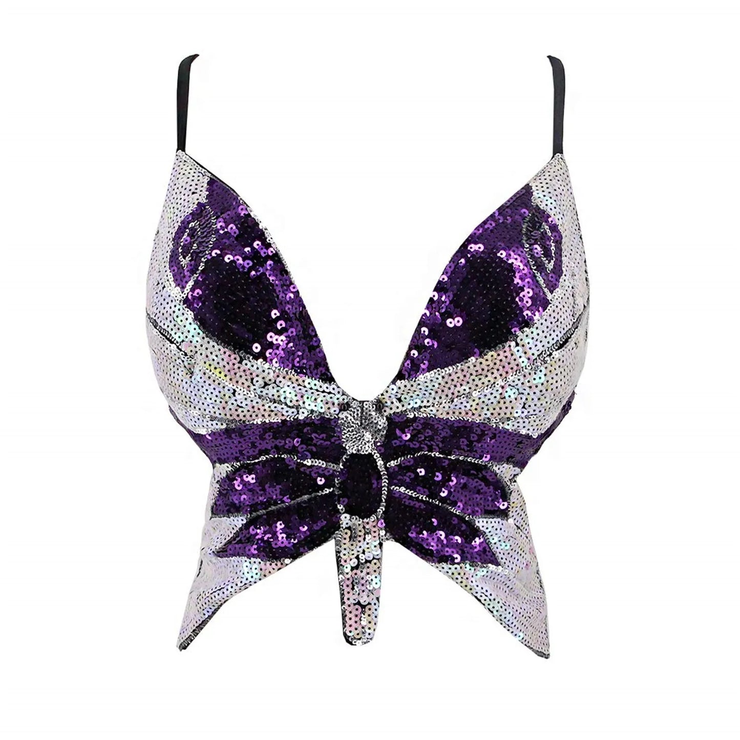 Top sequin papillon V2