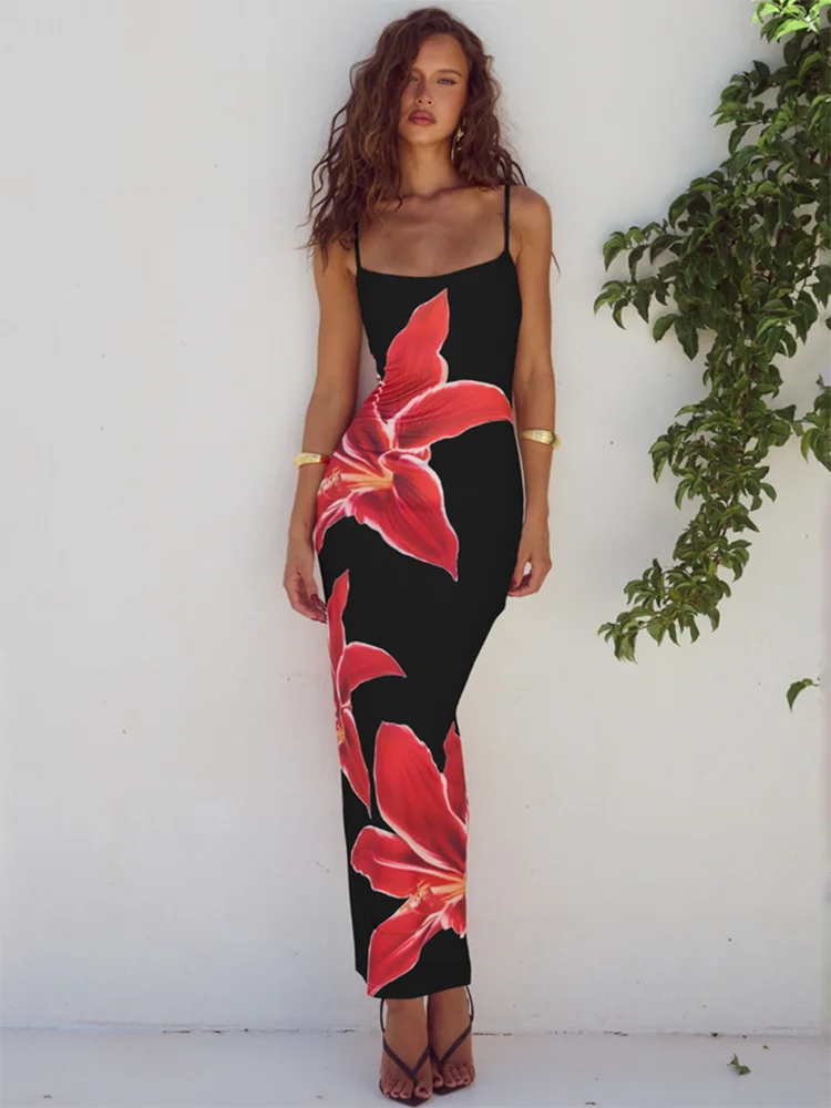 Robe midi fleurie